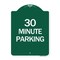 Signmission Designer Series Sign-30 Minute Parking, Green & White Aluminum Sign, 18" x 24", GW-1824-24427 A-DES-GW-1824-24427 - alternate 1